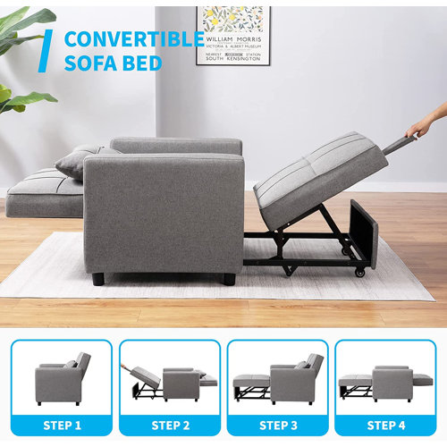 Ebern Designs Culliton Twin 36.4'' Upholstered Sewn Pillow Futon Chair